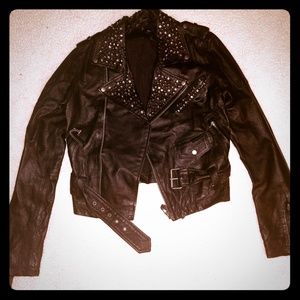 Miss Me Black Leather Jacket